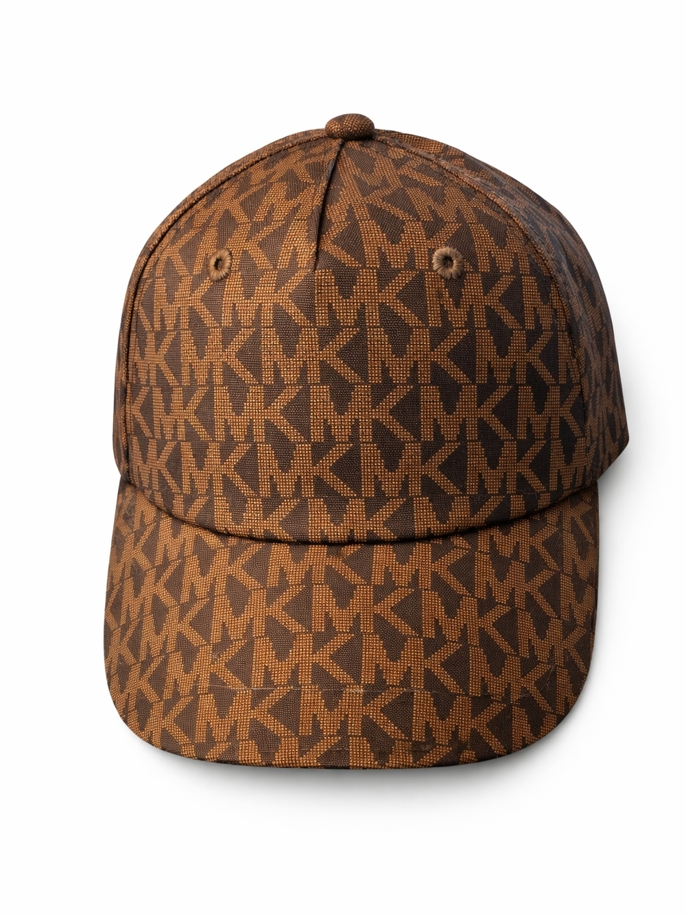 🆕️Michael Kors MK Logo Brown Monogram Baseball Cap Hat Adjustable Designer NWT